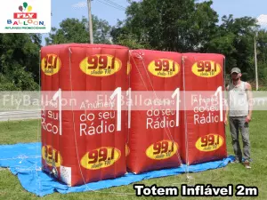 totens inflaveis promocionais radio studio fm em Jaraguá do Sul - SC