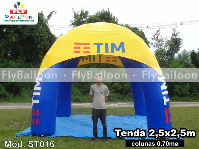 stand inflável promocional tim