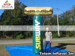 totem inflavel promocional subway no Rio de Janeiro - RJ