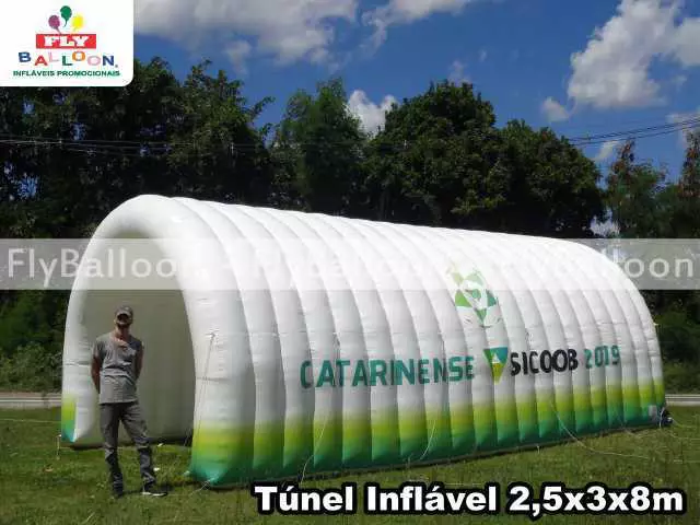 túnel inflável promocional campeonato catarinense SICOOB 2019