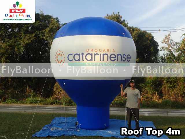 balão gigante inflável roof top drogaria catarinense manipulação