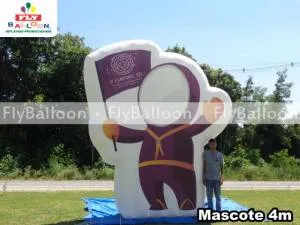 mascote gigante inflável promocional escoteiro