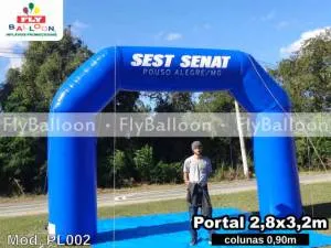 Pórticos infláveis promocional sest senat Pouso Alegre