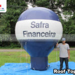 balão inflável promocional roof top safra financeira