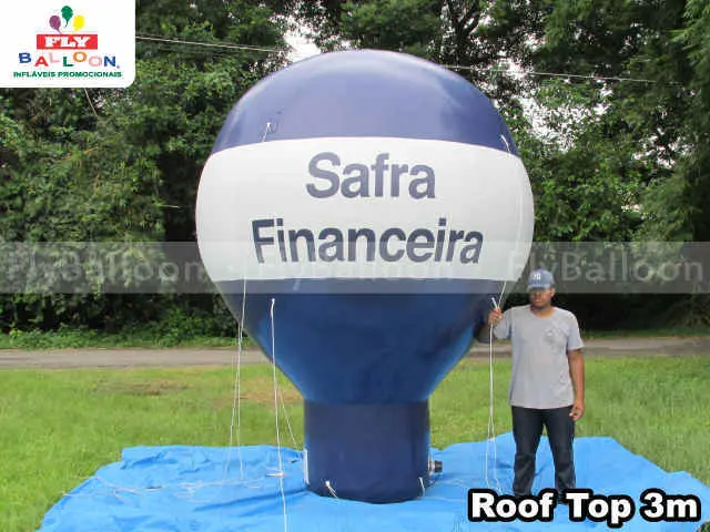 balão inflável promocional roof top safra financeira