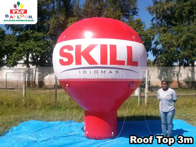 balão inflável promocional roof top skill idiomas