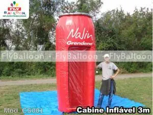 cabine inflavel Sorteio promocional lojas nalin
