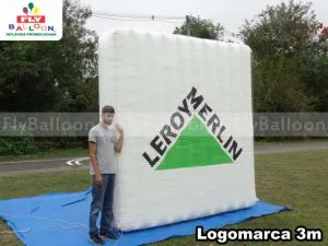 logomarca inflavel promocional leroy merlin