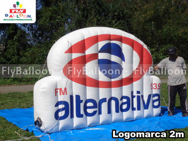 logomarca inflavel promocional radio alternativa fm 93