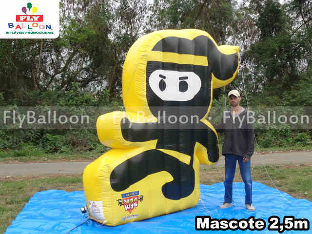 mascote gigante inflavel promocional ninja kids