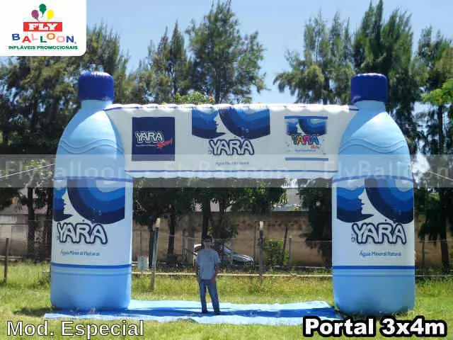 portal inflável promocional água mineral yara
