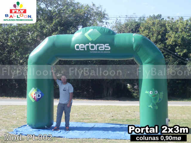 portal inflável promocional cerbras cerâmicas do brasil