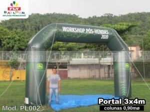 Pórtico inflável promocional john deere