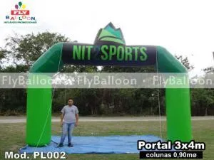 Pórtico inflável promocional nit2 sports