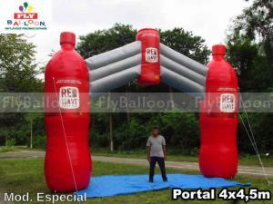 Pórticos infláveis promocional red wave energy drink