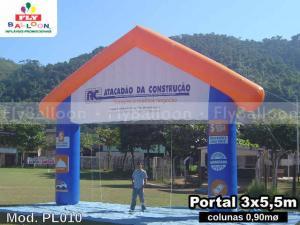 portico inflavel promocional atacadao da construcao