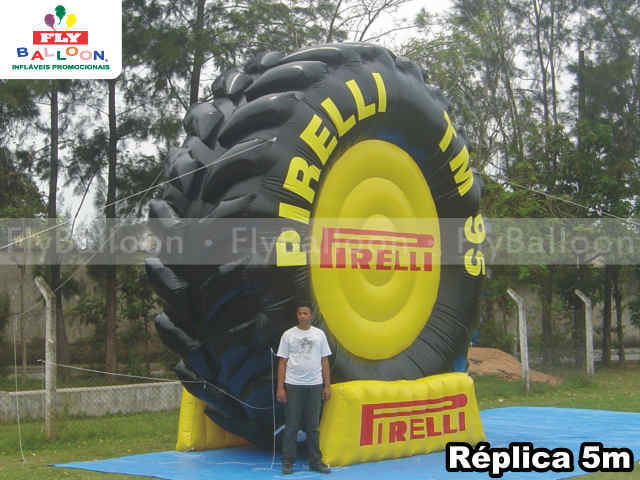 replica inflavel promocional pneu pirelli tm 95