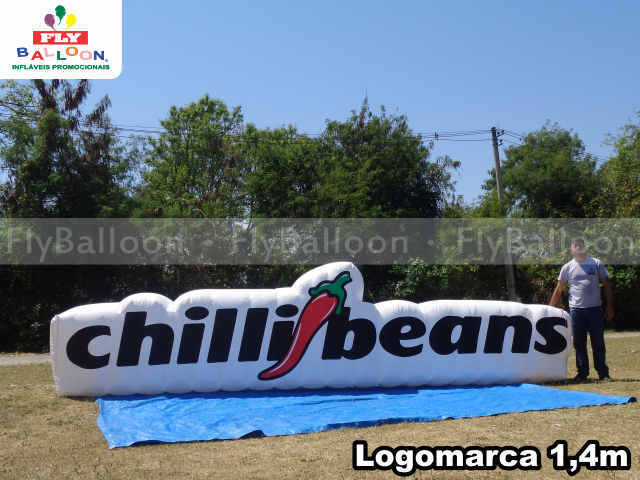 logomarca inflavel promocional chilli beans