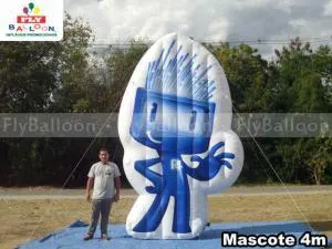mascote inflavel promocional P4 telecom