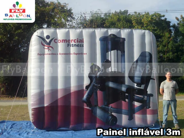 painel inflavel promocional comercial fitness