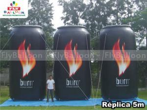 replicas inflaveis gigantes promocionais burn intense energy
