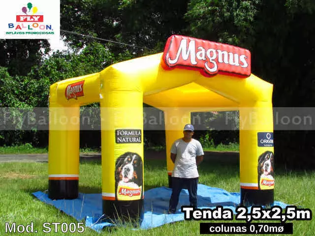 tenda inflável promocional racão magnus