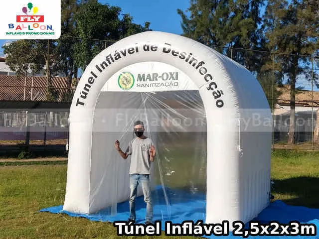 tunel inflavel desinfetante mar oxi sanitizacao