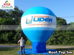 balão promocional inflável roof top consórcio nacional lider piscinas
