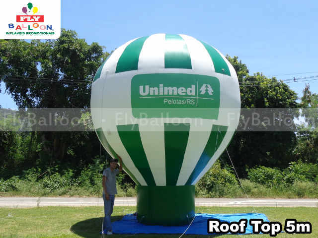 balão promocional inflável roof top unimed pelotas rs