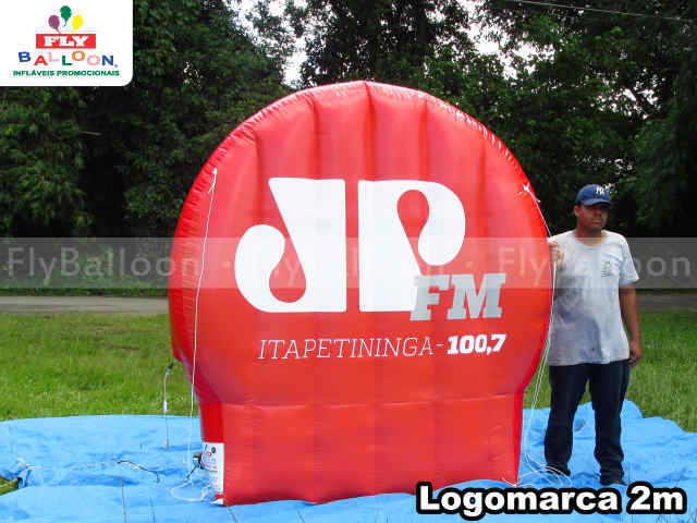logomarca inflável promocional rádio jovem pan fm itapetininga