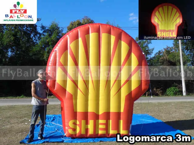 logomarca inflável promocional shell