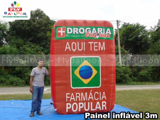 painel inflável promocional drogaria confiança