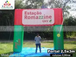 portal inflável promocional estação romazzine GNV