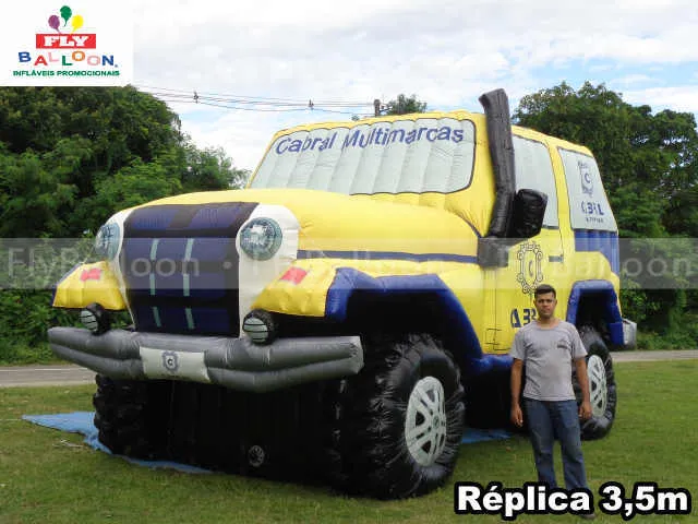 réplica inflável promocional jipão cabral multimarcas
