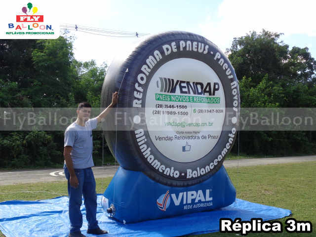 réplica inflável promocional pneu vendap renovadora de pneus
