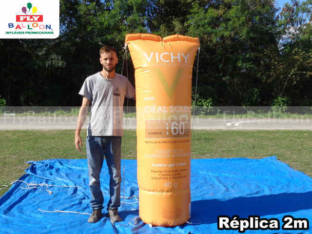 réplica inflável promocional vichy ideal soleil protetor gel creme 60