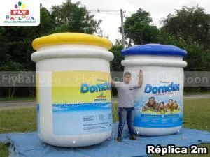 réplicas gigante infláveis promocionais Domclor Cloro
