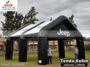 tenda inflavel promocional jeep