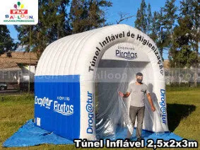 túnel inflável de higienização shopping piratas e Drogatur