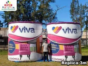 réplicas infláveis promocionais Tinta VIVA