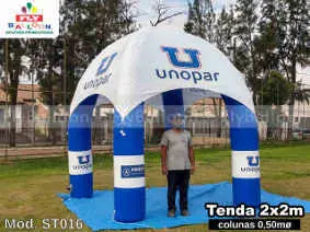 tenda inflável personalizada unopar