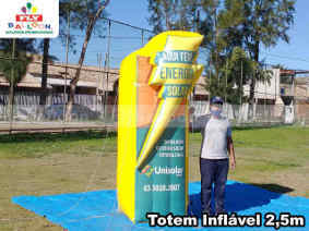 totem inflável promocional personalizado unisolar brasil