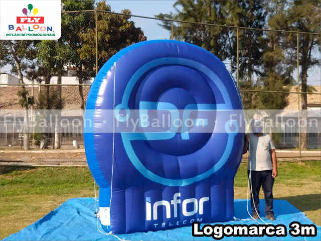 logomarca inflável promocional infor df telecom