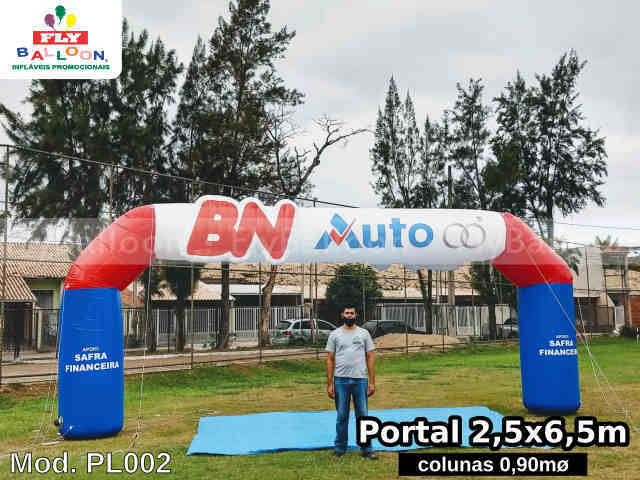 portal inflável promocional BN auto