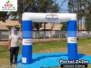 Pórticos infláveis promocional patriauto protecao veicular