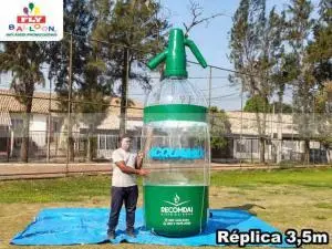 replica gigante inflavel promocional acquamix soda