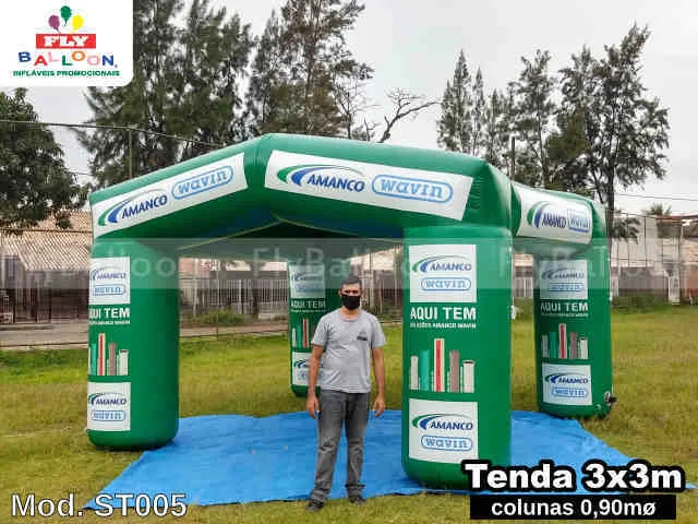 tenda inflável promocional amanco wavin