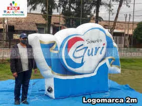 logomarca inflável promocional sorvetes guri