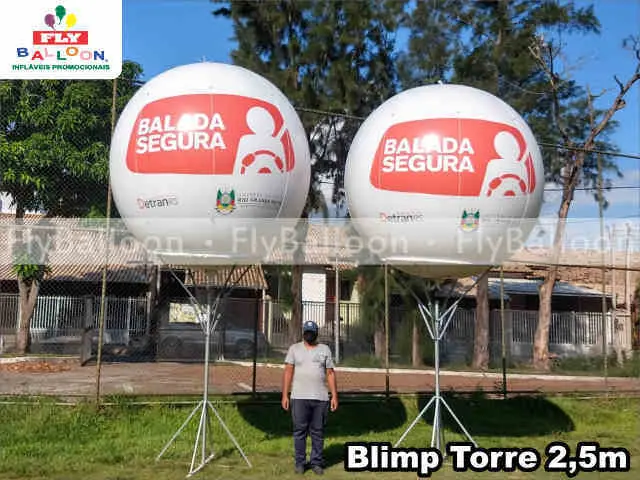 balões promocionais blimp detran rs balada segura