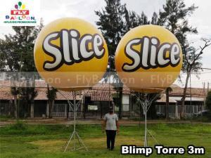 baloes promocionais blimp slice batata frita ondulada